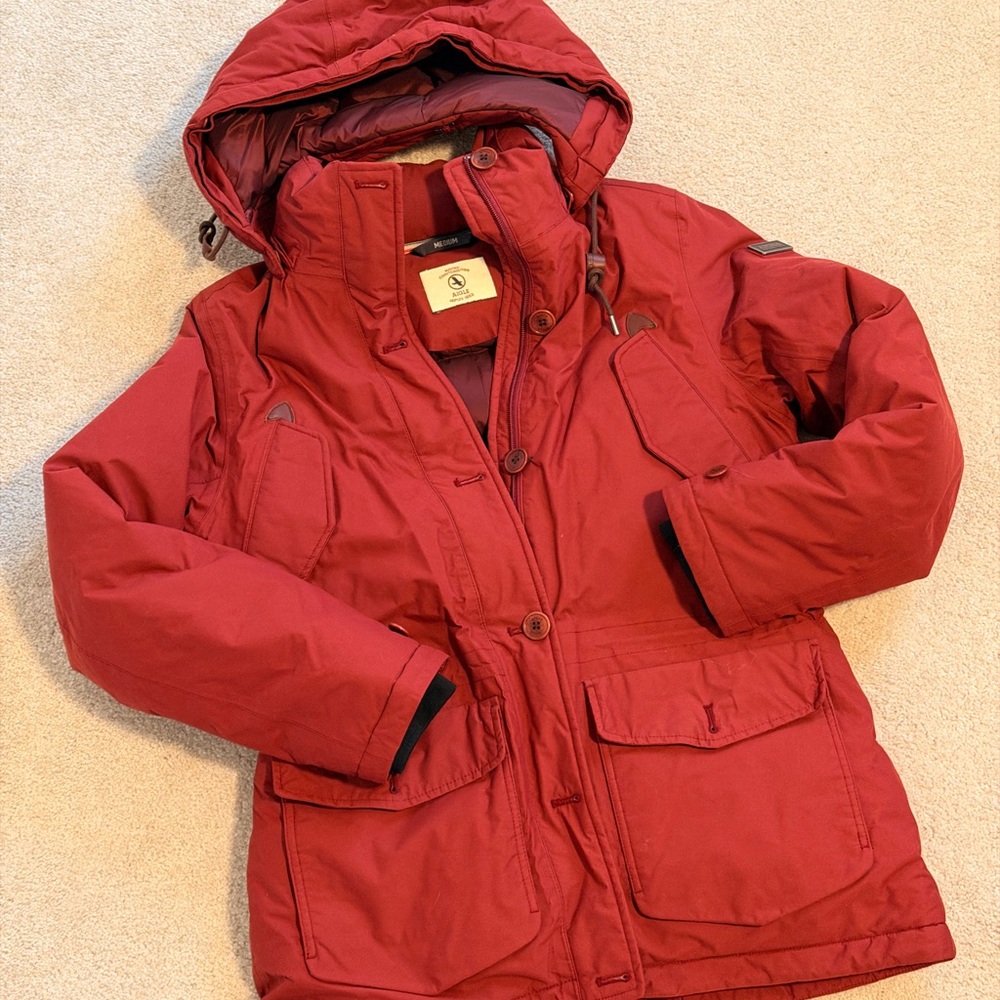 Aigle Dark Red Hooded Jacket